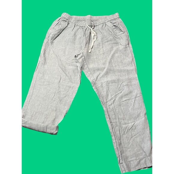 Jones New York Womens Light Gray Linen Pants Size 1X - Picture 1 of 4